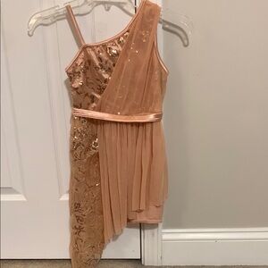 Gold Embellished Tiered Dance Costume